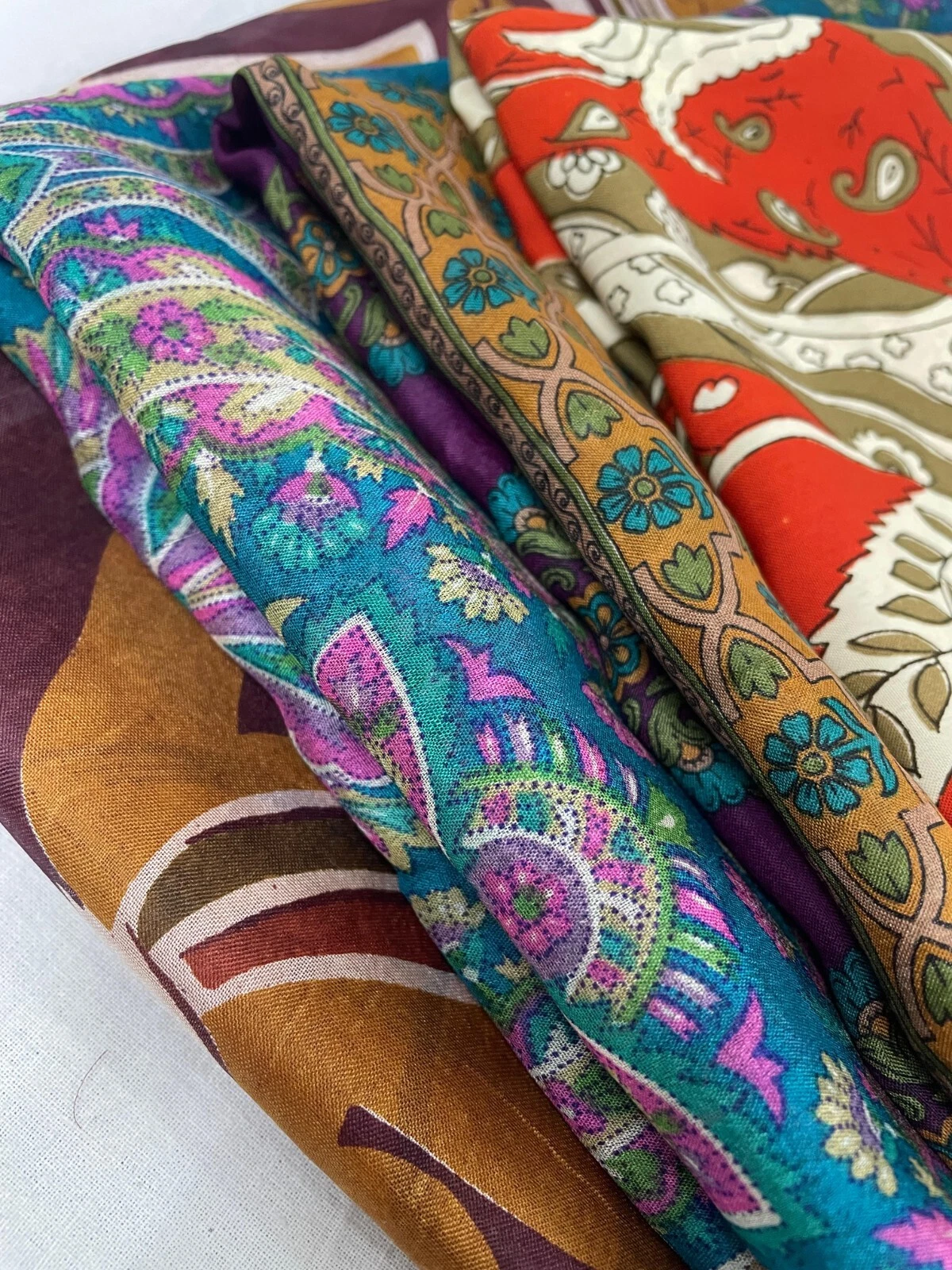 Sustainable Bulk Sarees Fabric - Sanskriti Vintage Assorted Recycled Silk Sarees for Crafts and Projects