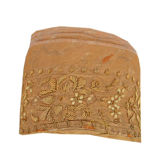 Sanskriti Vintage Sari Border Hand Beaded Woven 1 Yd Craft Trim Sewing Lace