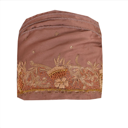 Sanskriti Vintage Sari Border Hand Beaded 1 Yd Indian Trim Sewing Pink Lace