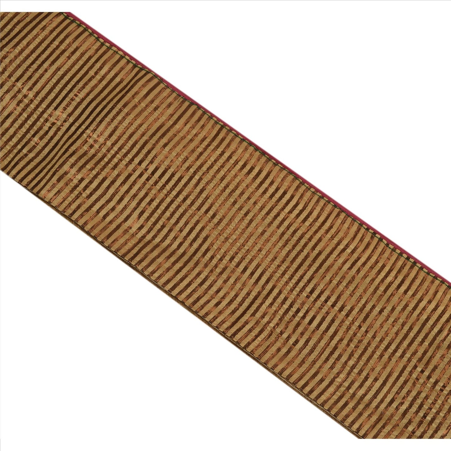 Sanskriti Vintage Sari Border Hand Beaded 1 Yd Indian Trim Sewing Maroon Lace