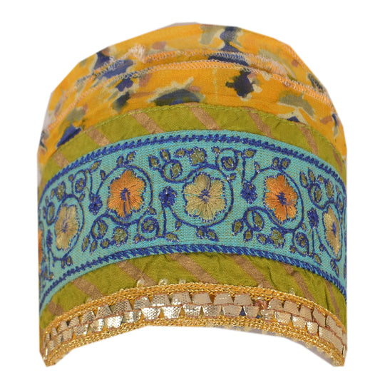 Sanskriti Vintage Saree Border Embroidered 1 Yard Trim Sewing Green Decor Lace