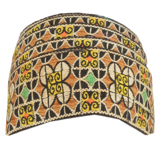 Sanskriti Vintage Sari Border Woven 1 Yd Indian Trim Ribbon Multi Color Lace