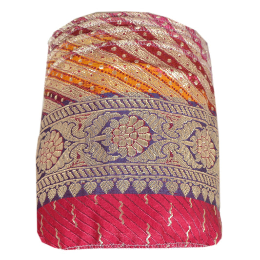 Sanskriti Vintage Sari Border Woven Brocade 1 Yd Trim Craft Sewing Pink Lace