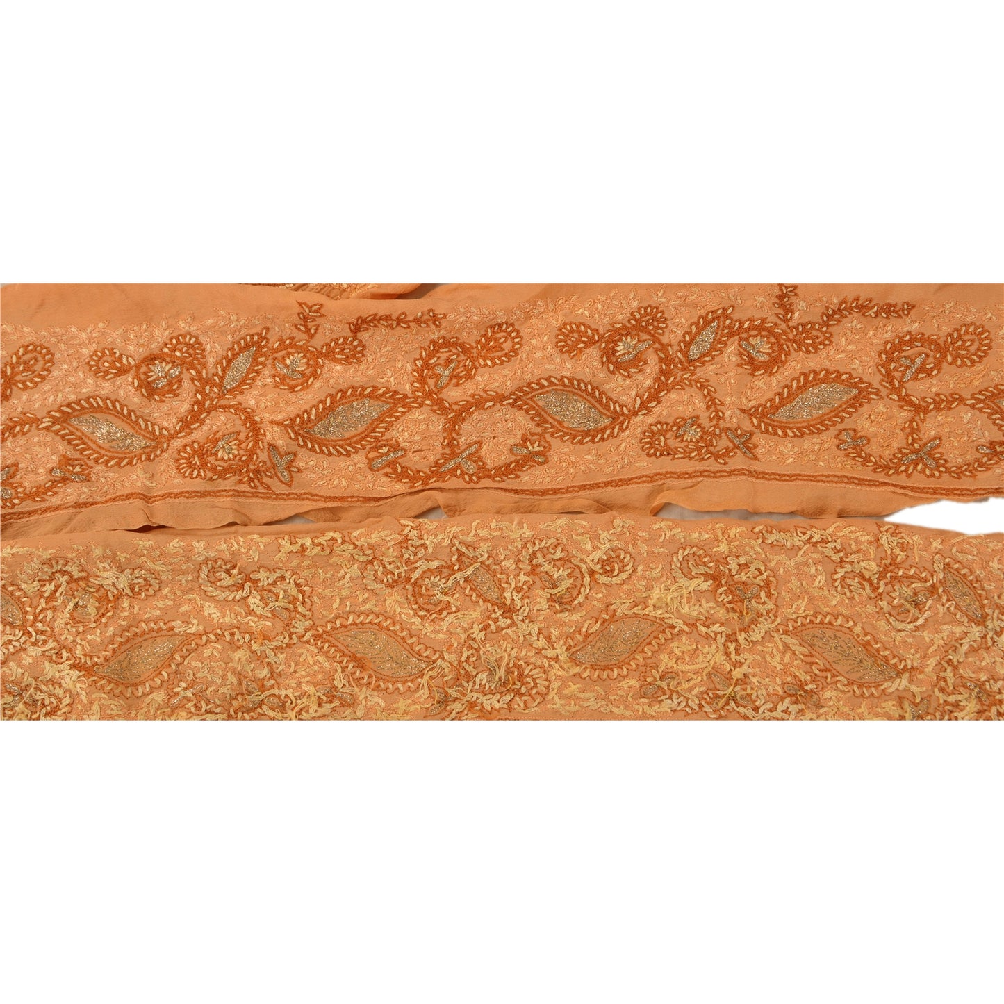 Sanskriti Vintage Sari Border Hand Embroidered Suzani 1Yd Trim Sewing Craft Lace