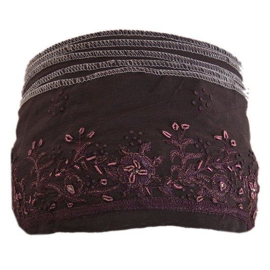 Sanskriti Vintage Sari Border Hand Beaded 1 Yd Indian Trim Sewing Black Lace