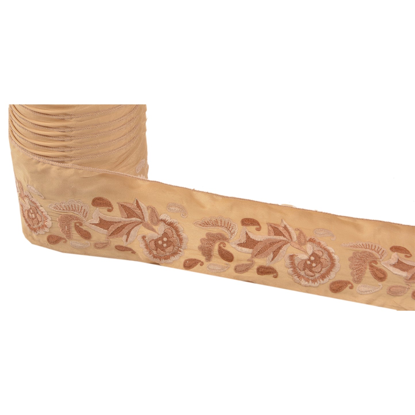 Sanskriti Vintage Border Embroidered 1 Yard Trim Sewing Cream Craft Soft Lace