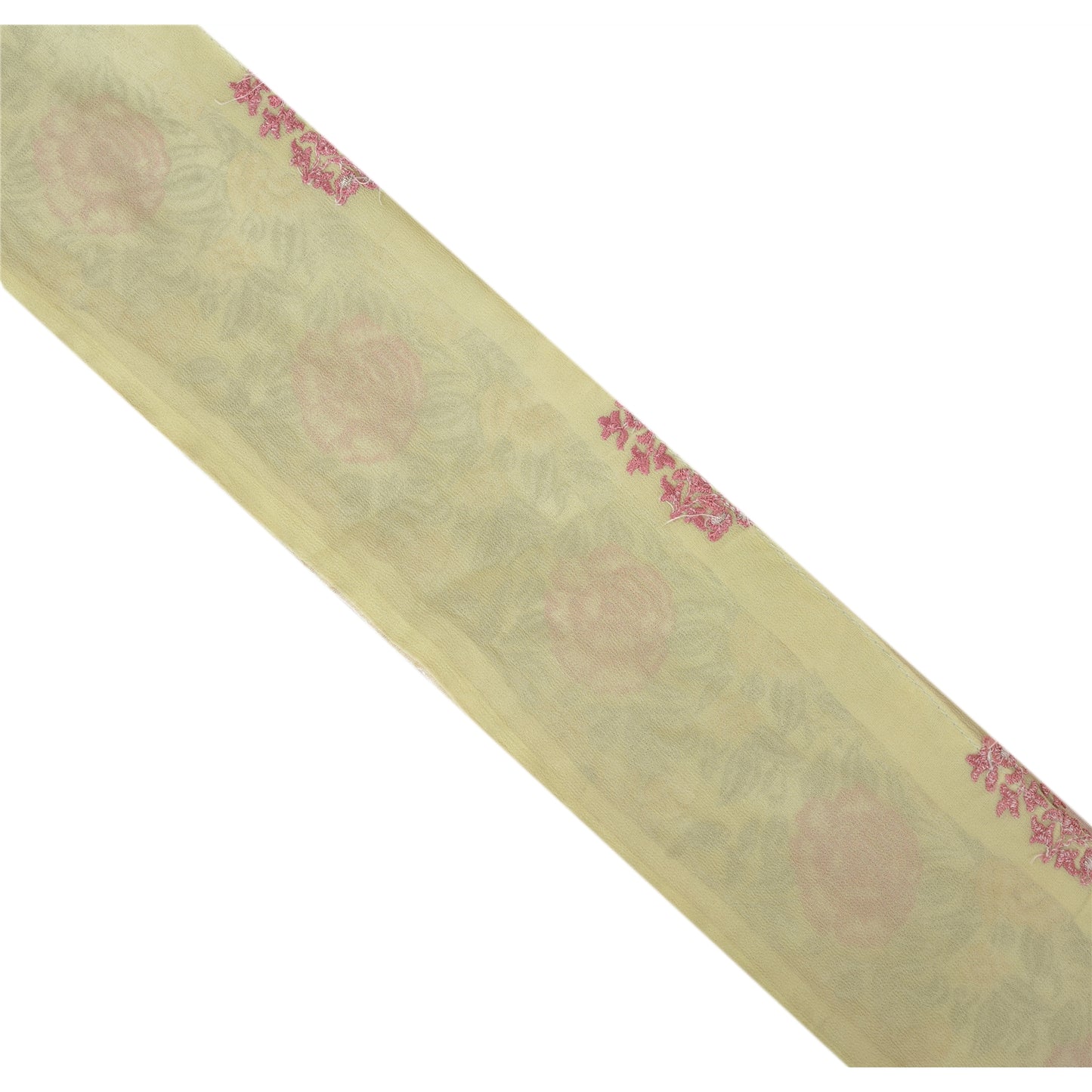 Sanskriti Vintage Parsee Sari Border Embroidered 1 Yard Trim Sewing Craft Lace