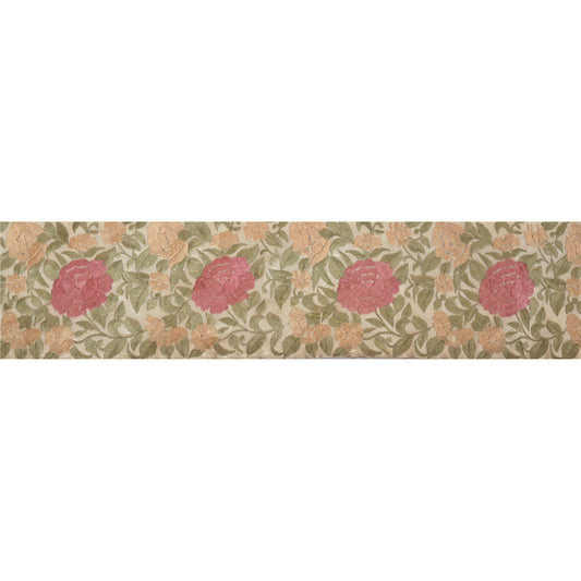 Sanskriti Vintage Parsee Sari Border Embroidered 1 Yard Trim Sewing Craft Lace