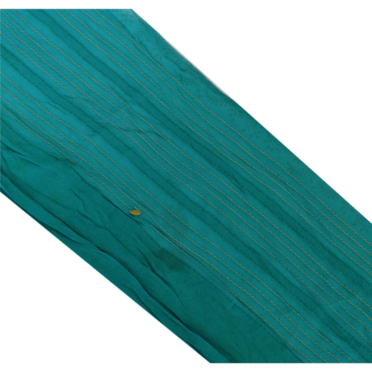 Санскрити Винтаж Сари Кайма Вышитая вручную 1 ярд Отделка Шитье Зеленое Кружево