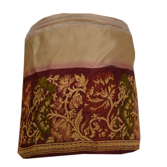 Sanskriti Vintage 1 Yd Indian Sari Border Woven Trim Sewing Craft Dark Red Lace