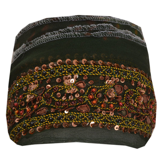 Sanskriti Vintage 1 Yd Bandhani Sari Border Craft Hand Beaded Trim Sewing Lace