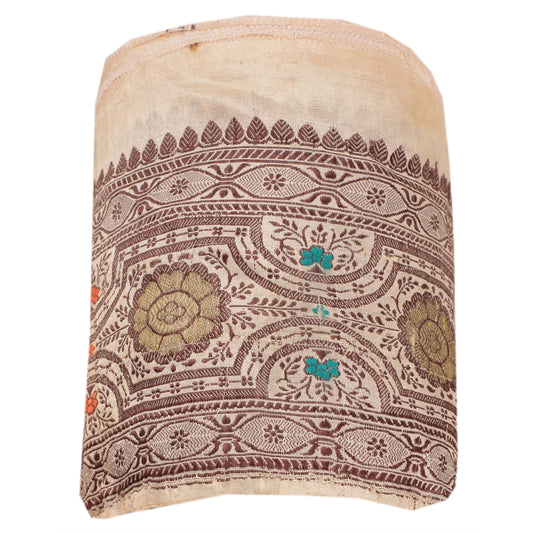 Sanskriti Vintage 1 Yd Sari Border Woven Indian Sewing Craft Cream Decor Lace