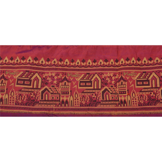 Sanskriti Vintage 1 Yd Sari Border Woven Indian Craft Trim Sewing Purple Lace