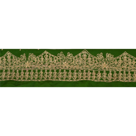 Sanskriti Vintage 1 Yd Sari Border Hand Embroidered Sewing Craft Trims Lace