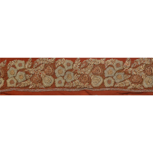 Sanskriti Vintage 1 Yd Sari Border Antique Hand Embroidered Sewing Craft Lace