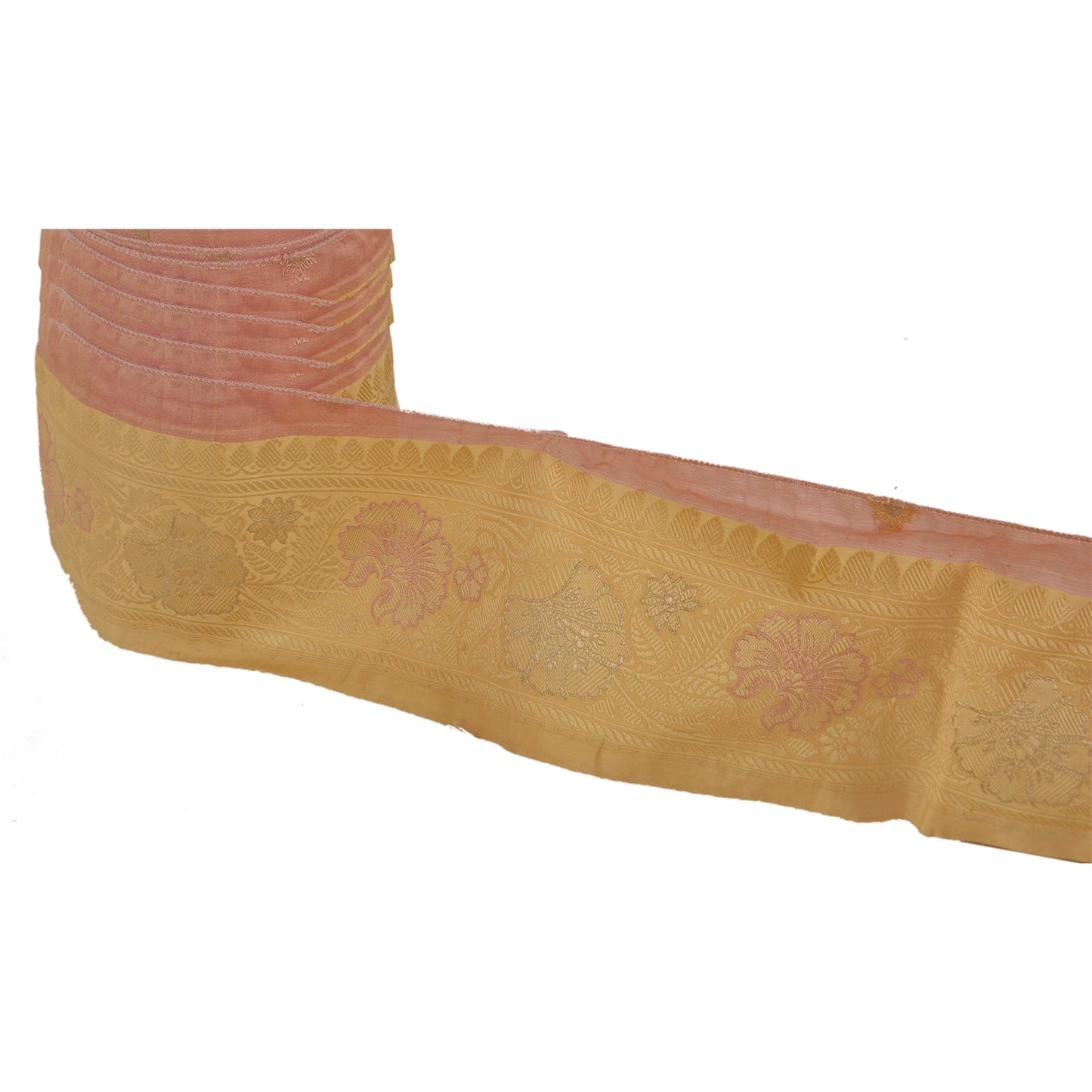 Sanskriti Vintage 1 Yd Sari Border Woven Indian Trim Sewing Cream Craft Lace