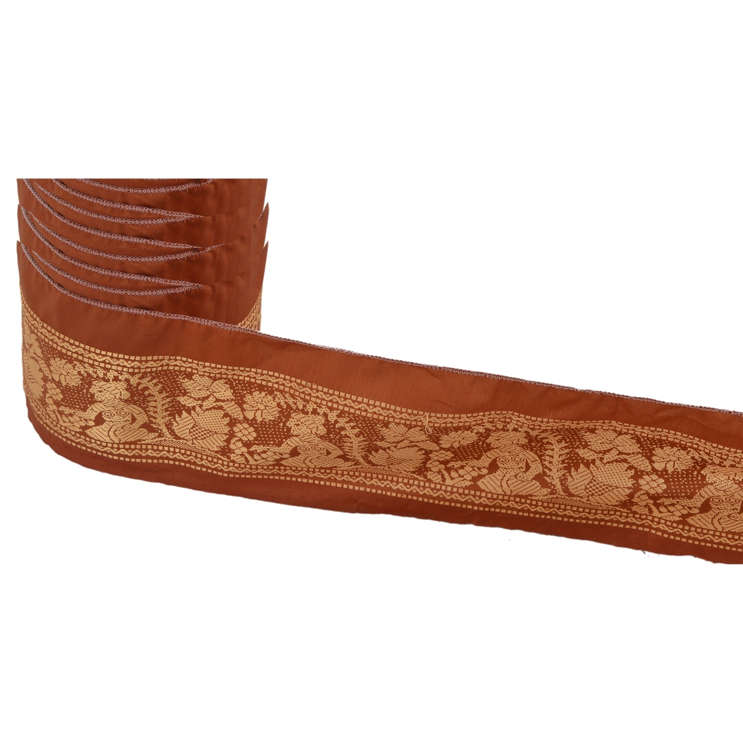 Sanskriti Vintage 1 Yd Sari Border Woven Baluchari Craft Trim Sewing 2.5W Lace