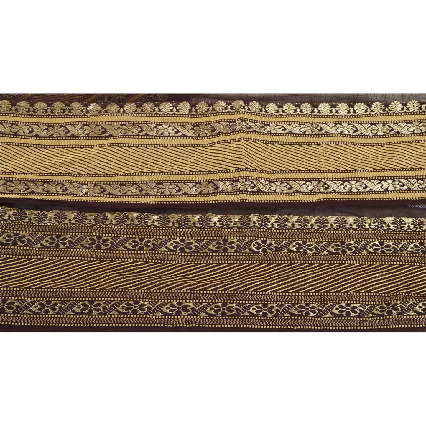 Sanskriti Vintage 1 Yd Trim Sari Border Antique Woven Brocade Craft Sewing Lace