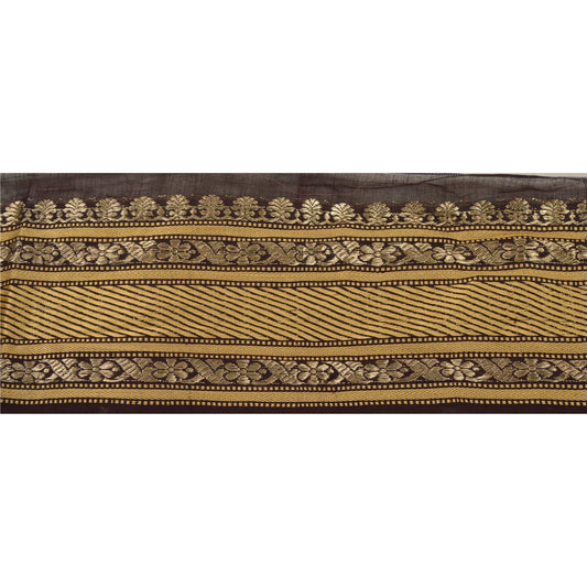 Sanskriti Vintage 1 Yd Trim Sari Border Antique Woven Brocade Craft Sewing Lace