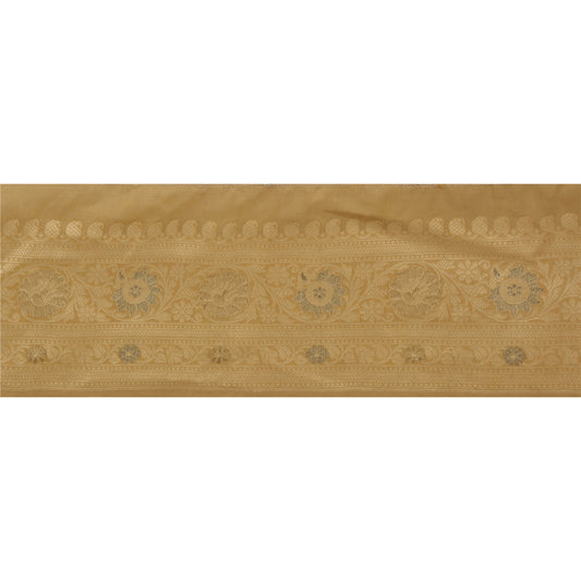 Sanskriti Vintage 1 Yd Sari Border Antique Woven Trim Sewing Cream Lace
