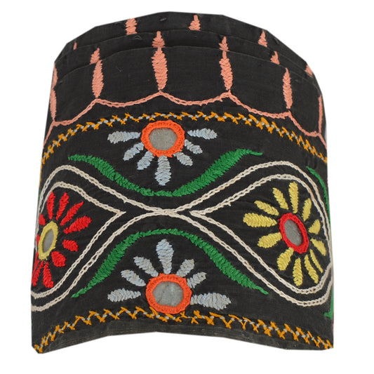 Sanskriti Vintage 1 Yd Sari Border Antique Hand Embroidered Kutch Sewing Lace