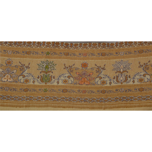 Sanskriti Vintage 1 Yd Sari Border Woven Trim Sewing Cream Craft Decor Lace