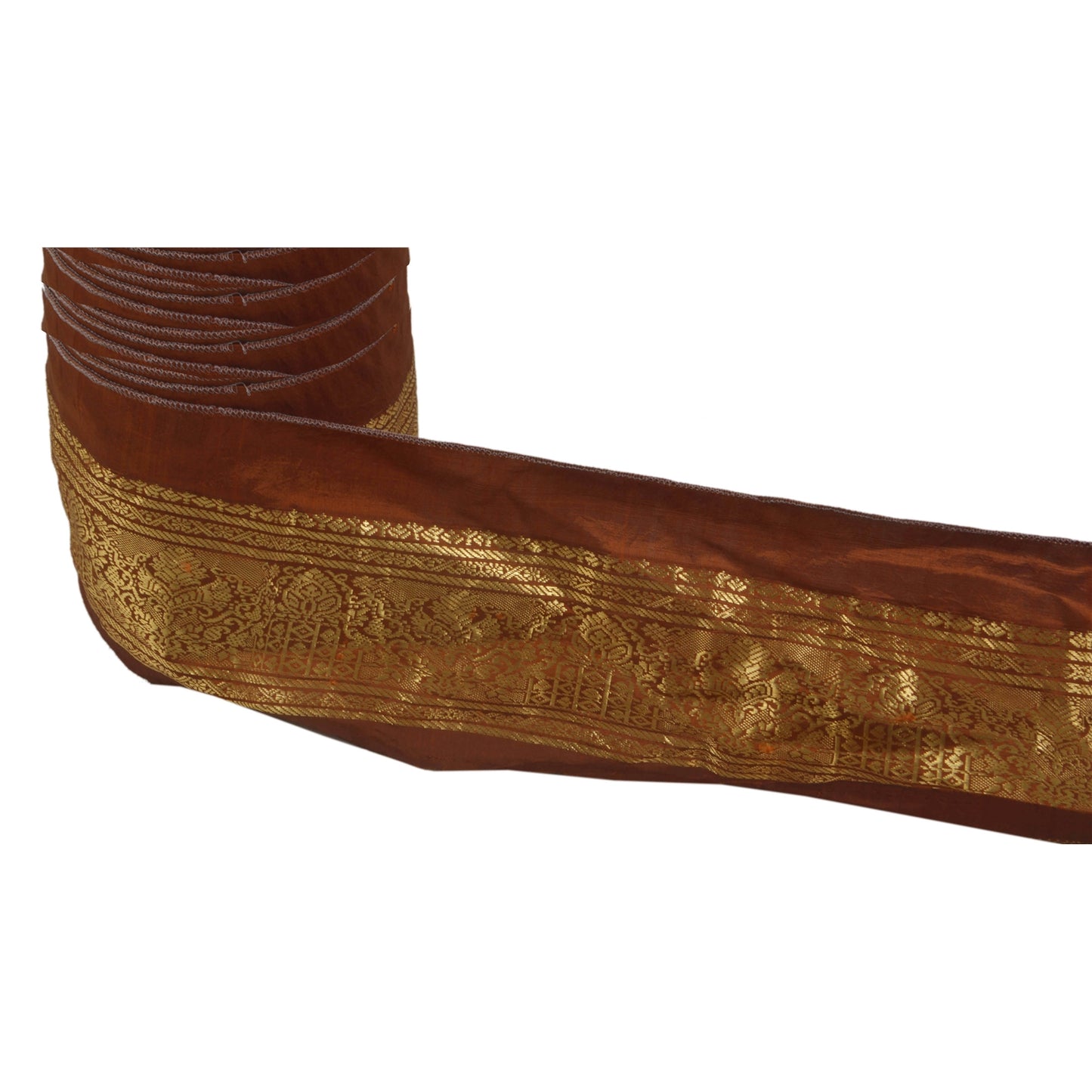 Sanskriti Vintage 1 Yd Trim Sari Border Woven Brocade Craft Sewing 3"W Lace