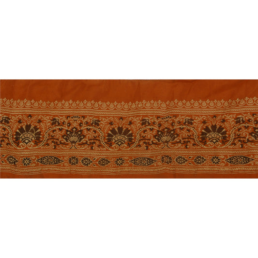 Sanskriti Vintage Sari Kant Håndværk Orange Kant Vævet Sydekoration 1 Yard Blonde