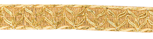 Sanskriti Vintage Craft Trims 1YD Saree/Sari Border Golden Thread Ribbon Lace