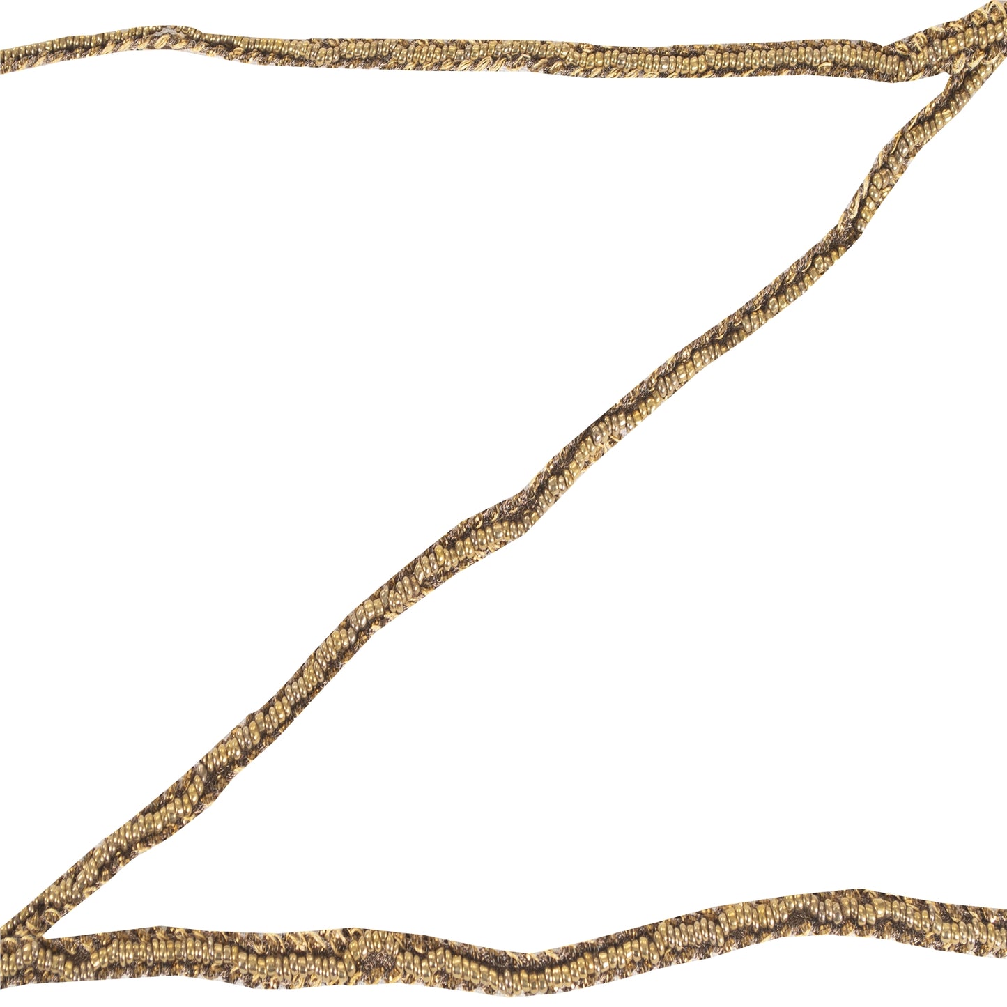 Sanskriti Vintage 1 YD Sari Border Hand Beaded Peach Trim 3.5W Zari Sewing Lace