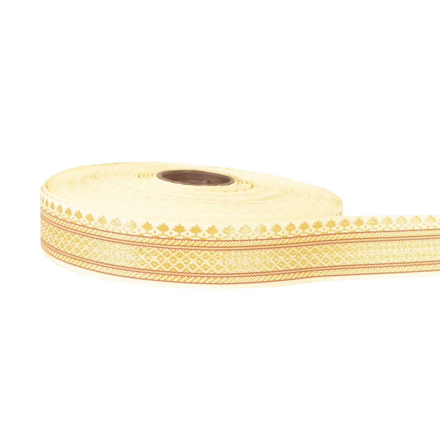 Sanskriti Vintage 1 YD Sari Border Floral Woven Trim Sewing Craft Yellow Lace