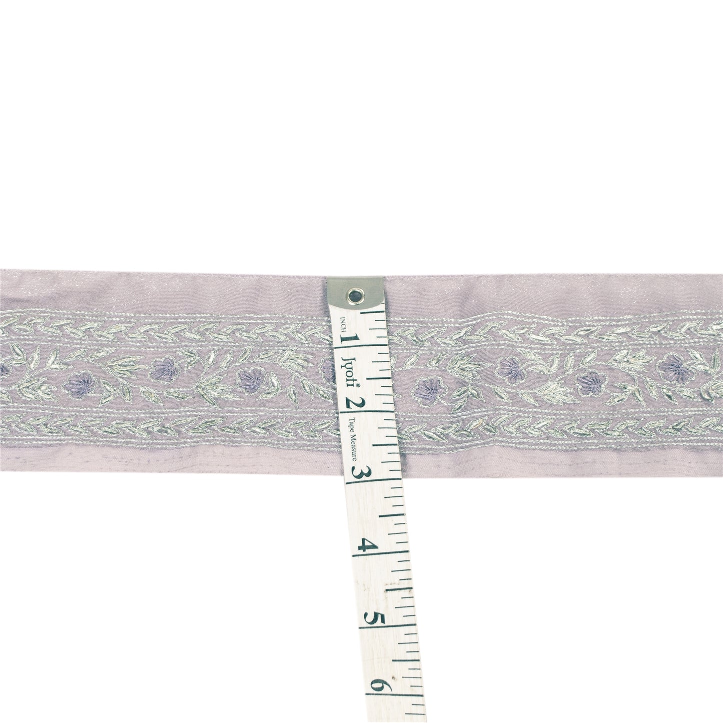 Sanskriti Vintage Sari/Saree Border Hand Beaded Zari 1 YD Trim Purple 2W Lace
