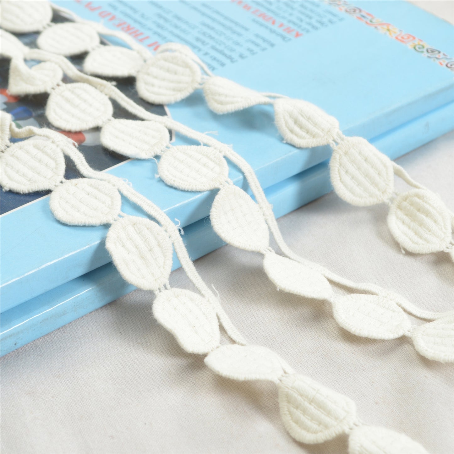 Sanskriti Vintage Sari Border Hand Beaded Craft 1 Yd Sewing Off-White Trims Lace