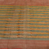 Sanskriti Vintage Indian Wedding Sarees Pure Silk Woven Brocade Zari Sari Fabric