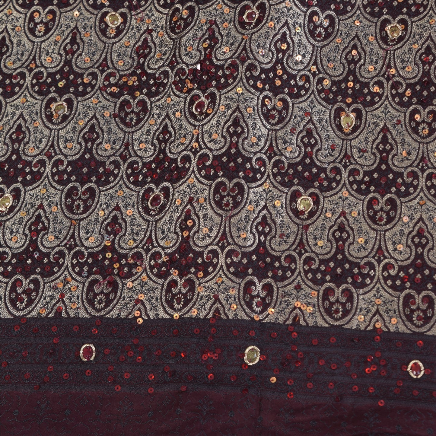 Sanskriti Vintage Green Sarees Pure Silk Banarasi Woven Sari Ethnic Craft Sustainable Fabric