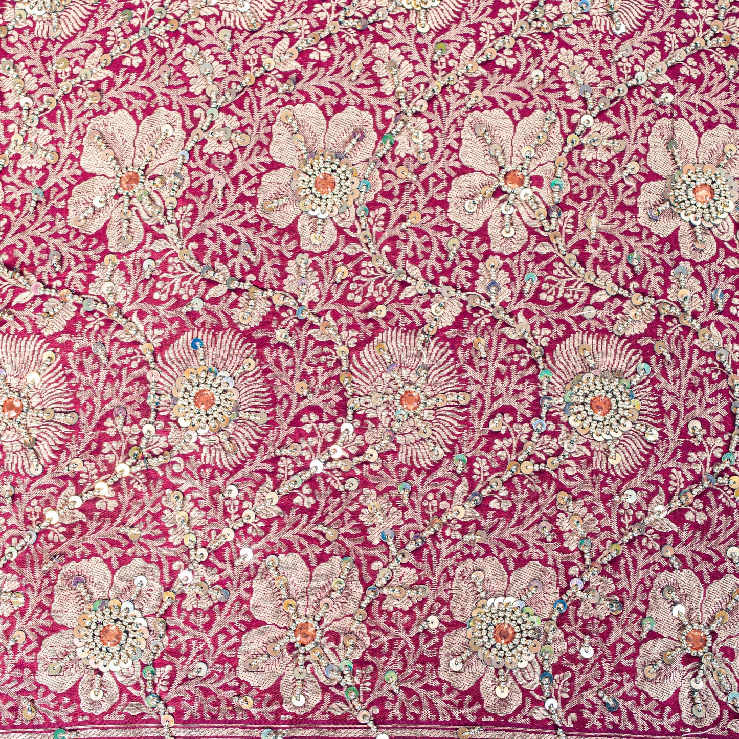 Sanskriti Vintage Soft Pink Pure Silk Sarees Brocade Hand Woven Banarasi 5+Yd