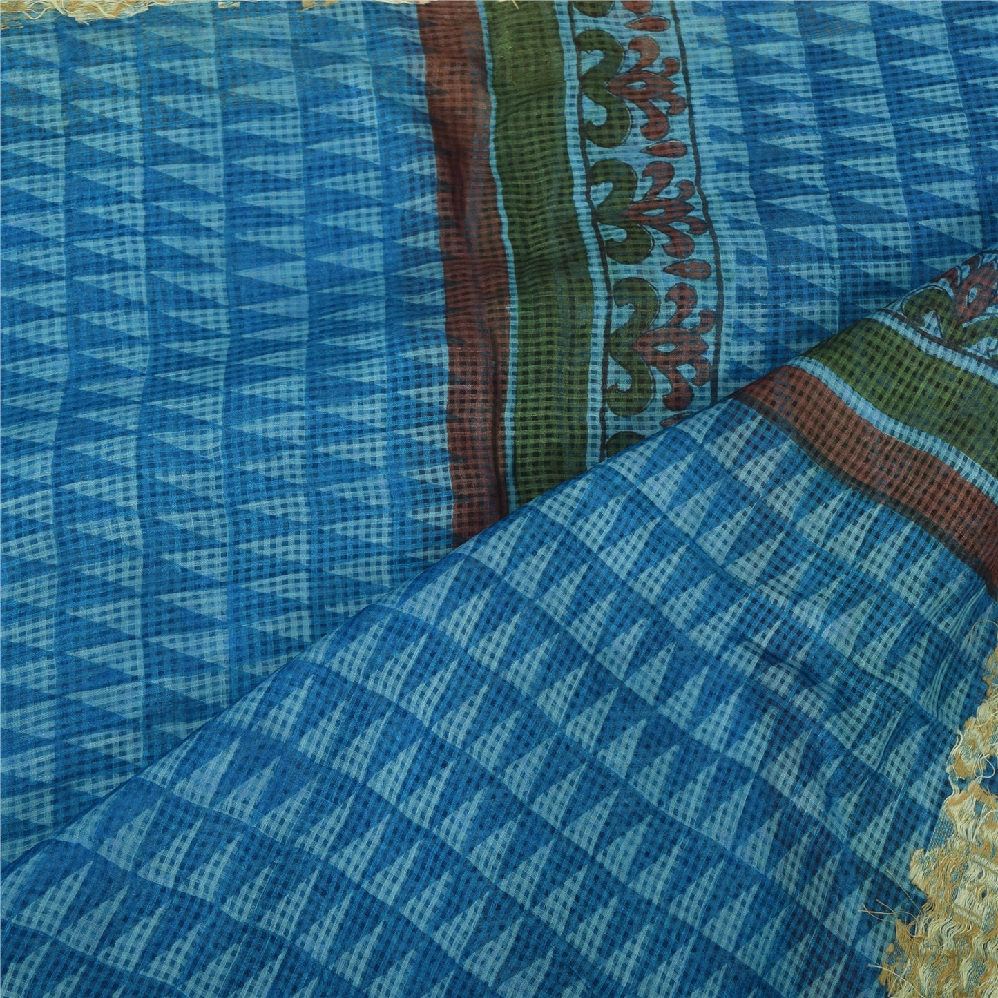 New 100% Pure Tassar Silk Long Stole Dupatta Scarves Printed With Weaving Border