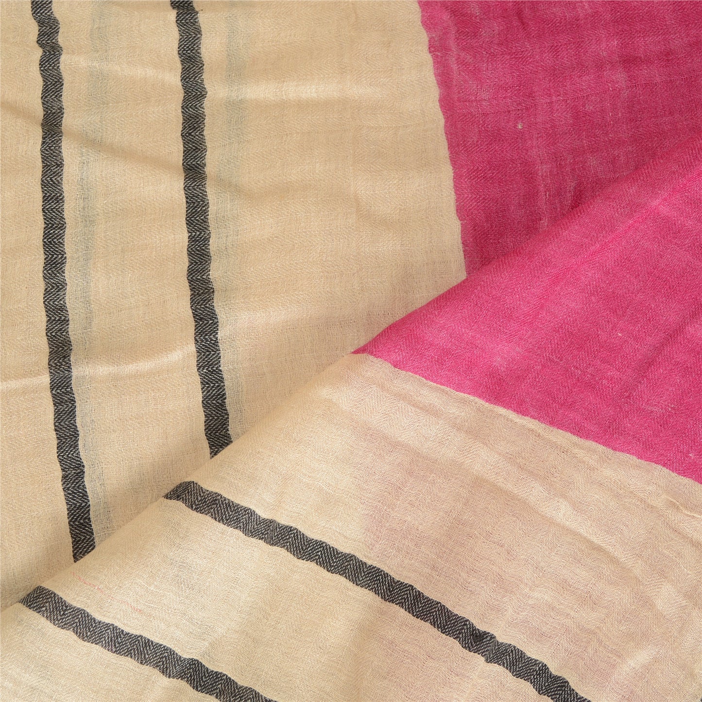 Sanskriti Vintage Dupatta Long Stole Pure Woolen Shawl Printed Wrap Scarves Veil