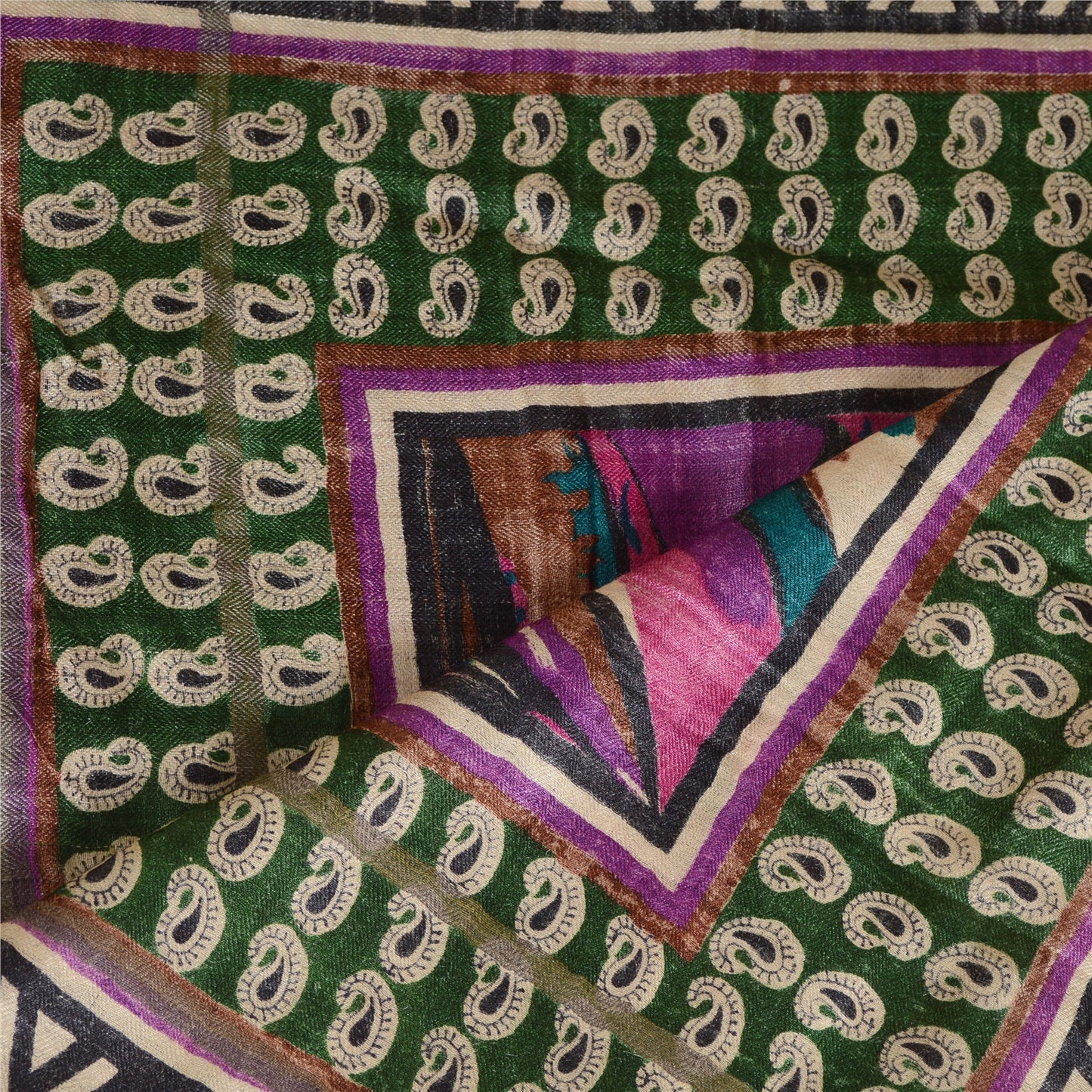 Sanskriti Vintage Dupatta Long Stole Blend Silk Hijab Printed Soft Scarves