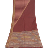 Sanskriti Vintage Long Dupatta Stole Cotton Peach Hijab Woven Wrap Scarves