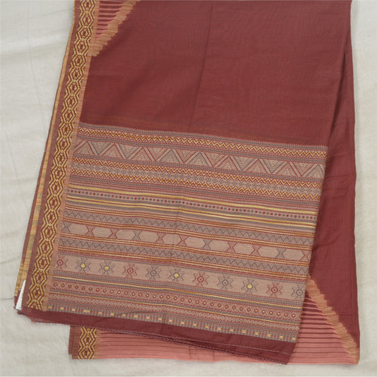 Sanskriti Vintage Lange Dupatta Stola Bomuld Ferskenfarvede Hijab Vævede Wrap Halstørklæder