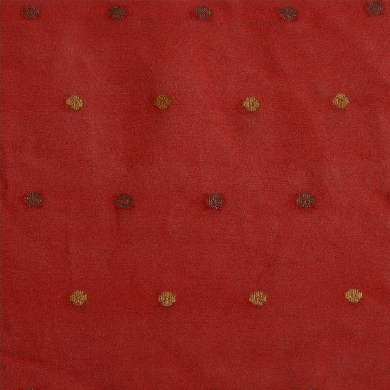 Sanskriti Vintage Lang Mørkerød Dupatta/Stola Ren Georgette Silke Vævet Slør