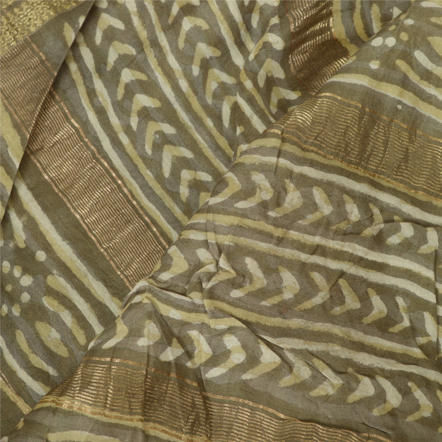 Sanskriti Vintage Long Dupatta/Stole Pure Cotton Hand Block Printed Bagru Veil