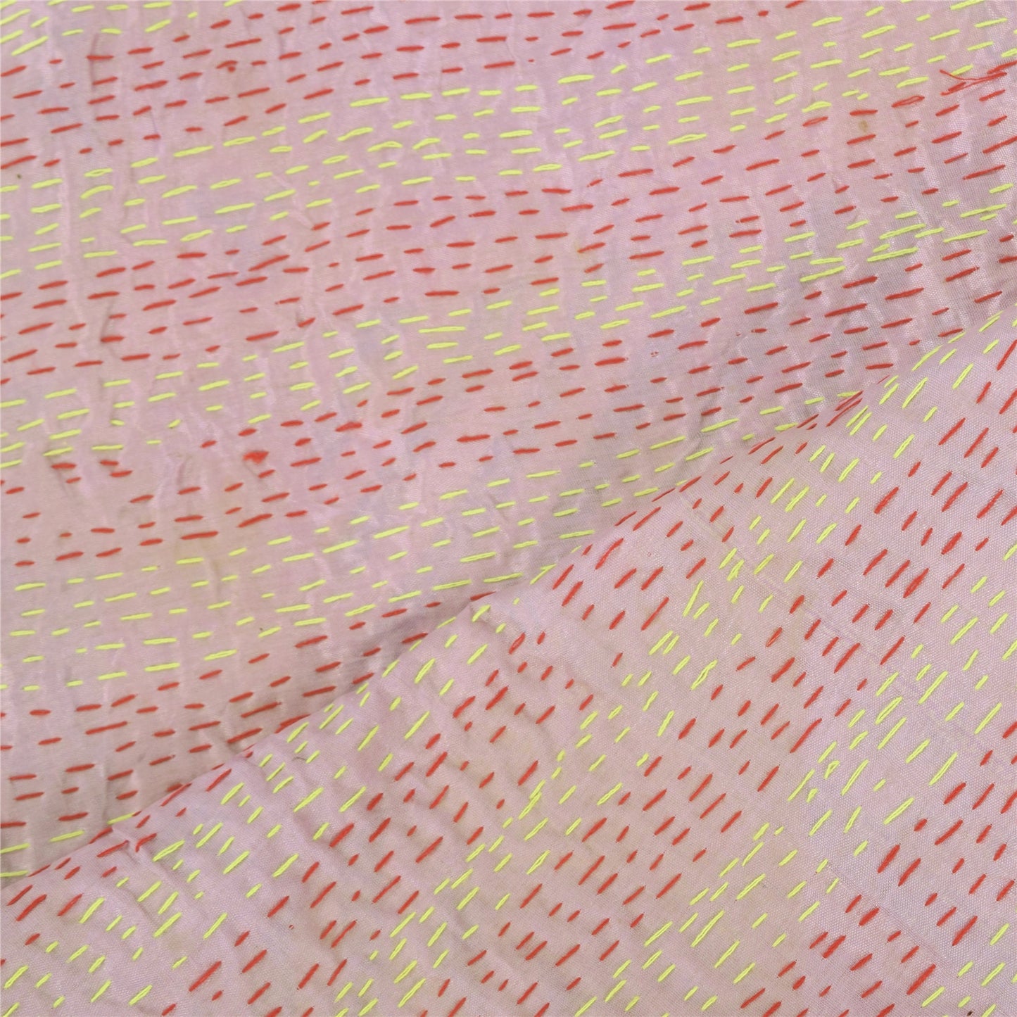 Sanskriti Vintage Long Dupatta/Stole Blend Silk Hand Embroidered Printed Scarf