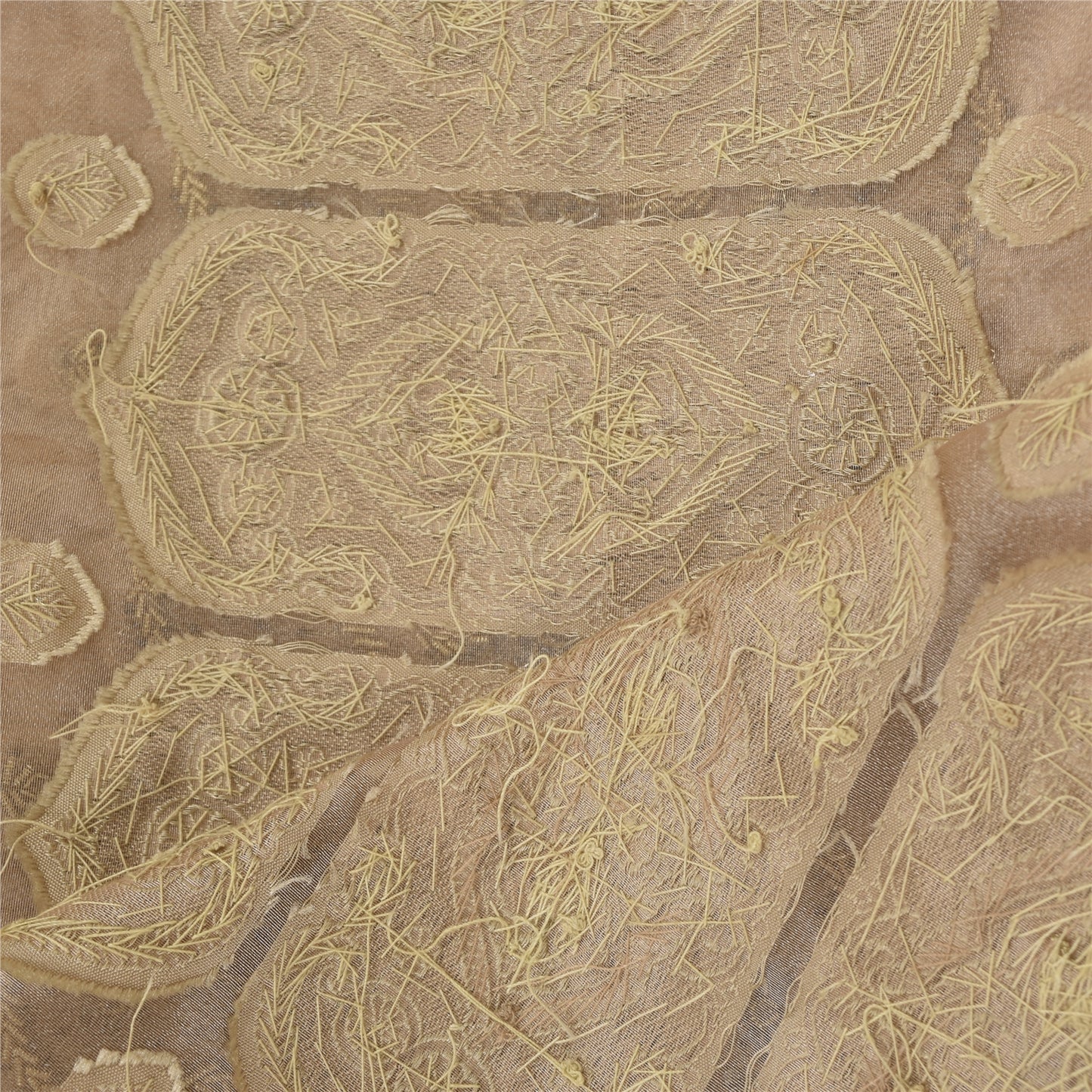 Sanskriti Vintage Mauve Dupatta Long Stole Art Silk Hand Beaded Ethnic Wrap Veil