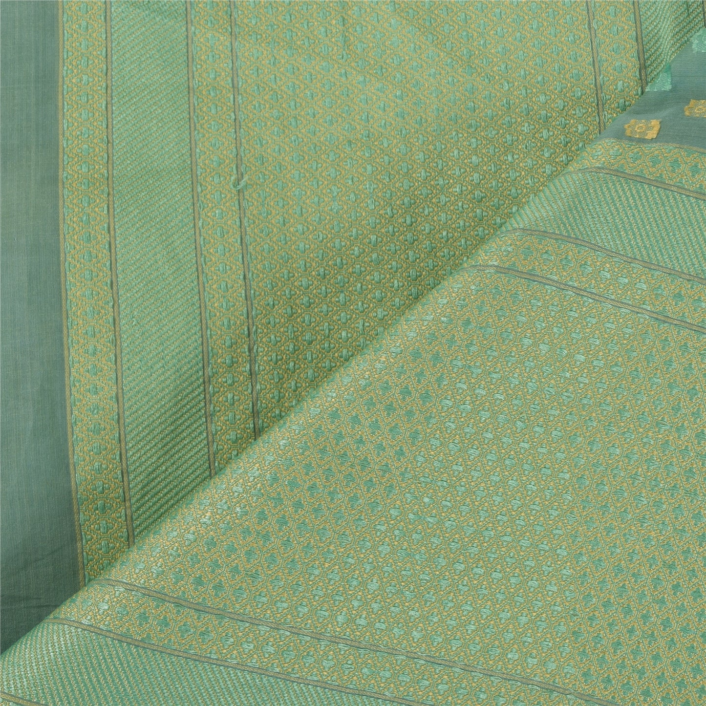 Sanskriti Vintage Aqua Blue Dupatta Long Stole Blend Cotton Woven Premium HIjab