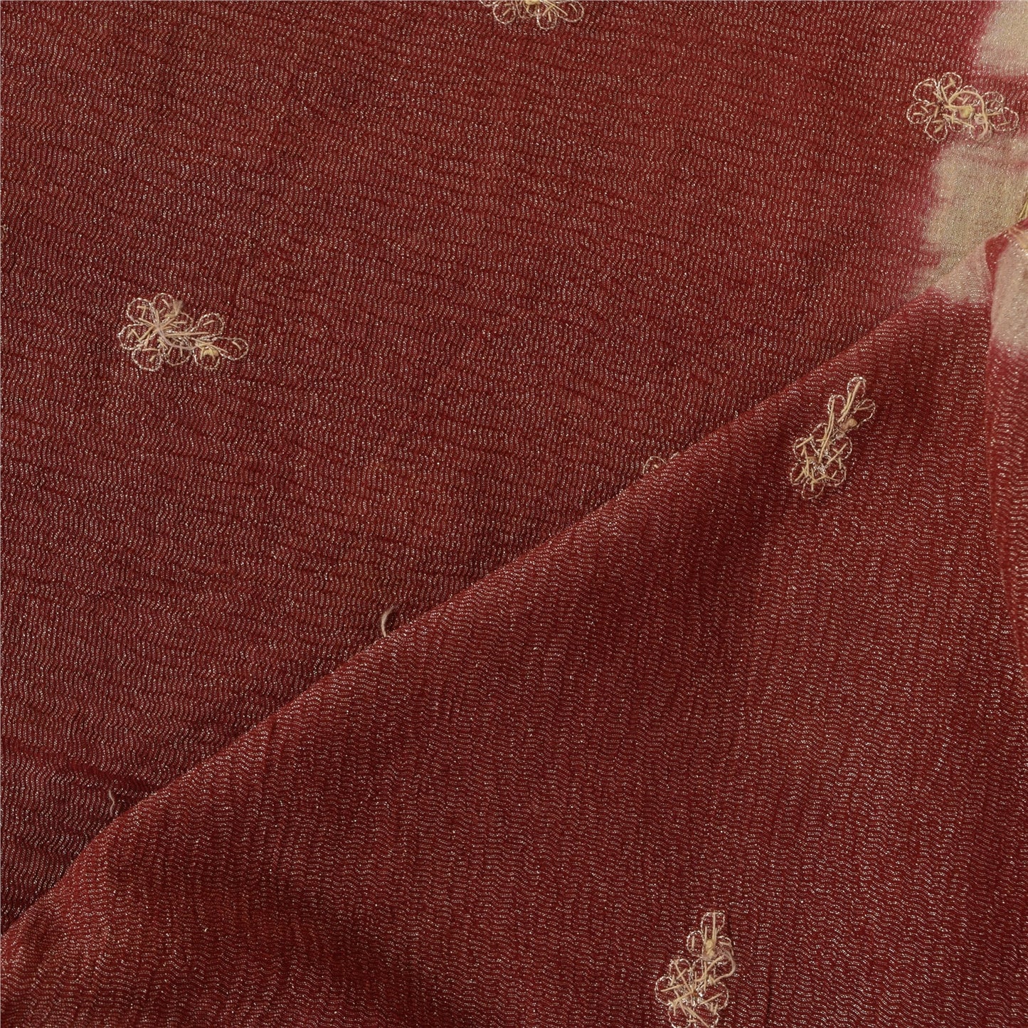 Sanskriti Vintage Red Dupatta Long Stole Pure Silk Hand Beaded Batik Wrap Veil