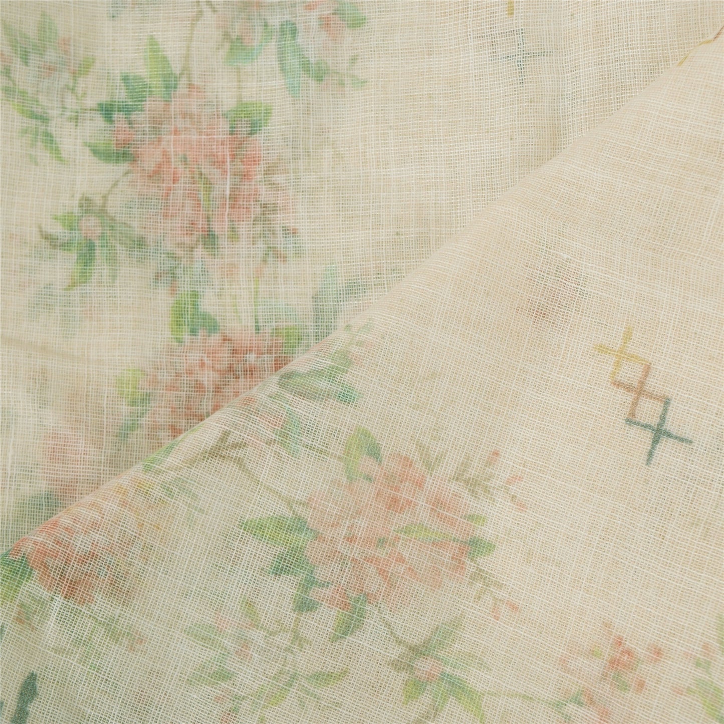 Sanskriti Vintage Ivory Dupatta Long Stole Art Silk Printed Premium Wrap Scarves