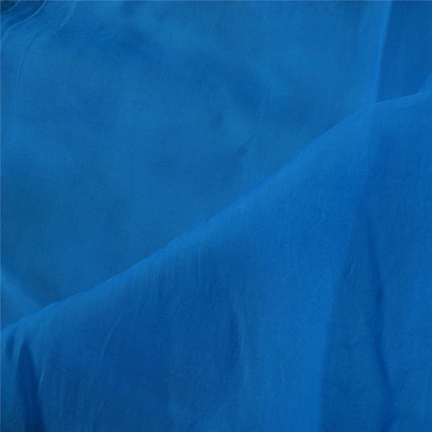 Sanskriti Vintage Long Dupatta/Stole Pure Georgette Blue Solid/Patch Scarf Veil