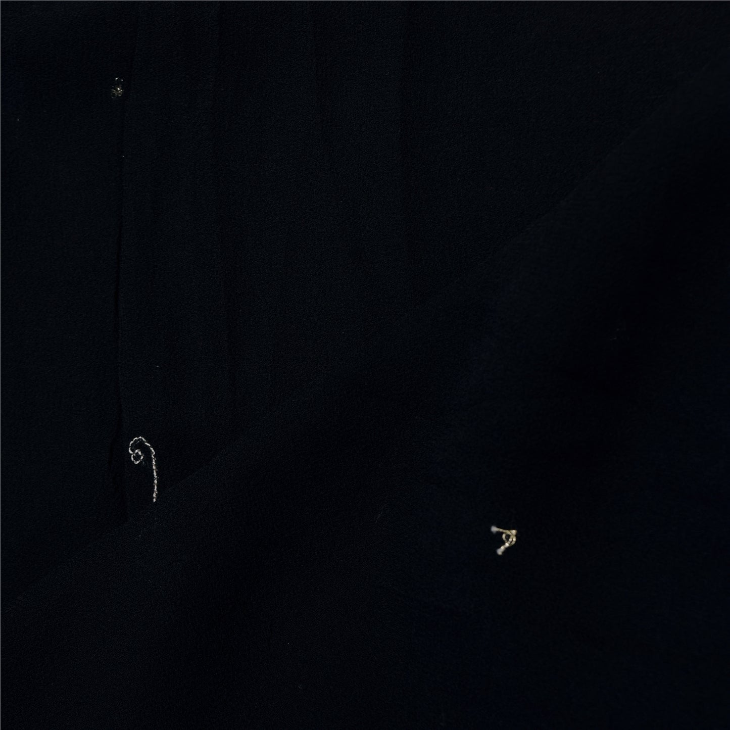 Sanskriti Vintage Long Dupatta/Stole Pure Georgette Black Hand Embroidered Veil